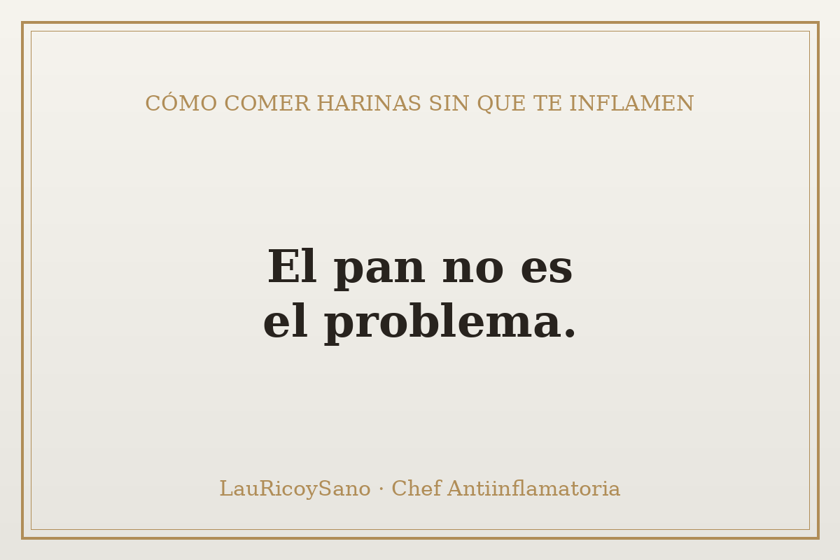 ¿El pan engorda o es la combinación la que te inflama?
